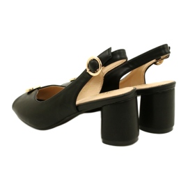 Evento Sandale pentru femei pe post cu decorare 23SD35-5480 Negru 6