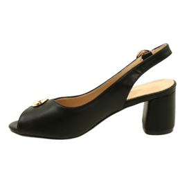 Evento Sandale pentru femei pe post cu decorare 23SD35-5480 Negru 4