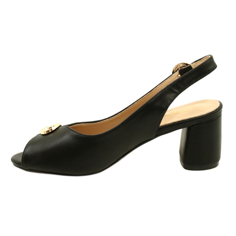 Evento Sandale pentru femei pe post cu decorare 23SD35-5480 Negru 4