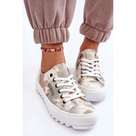 Pantofi sport la modă Big Star LL274043 alb și gri bej 1