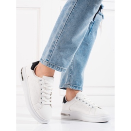 Pantofi sport dama Shelovet alb cu model 1 Pantofi sport dama Shelovet alb cu model 1