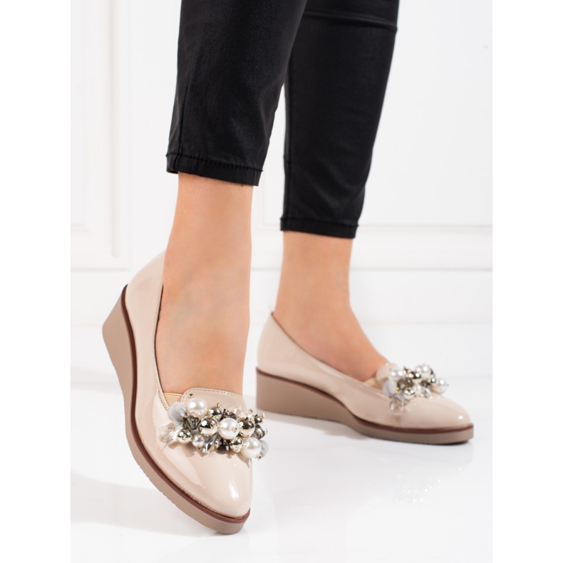 W. Potocki Pompi de dama Potocki cu pene bej 1