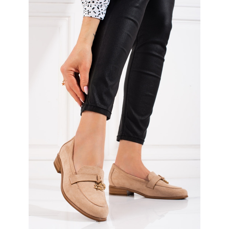 W. Potocki Damă Lords Potocki piele intoarsa bej 2