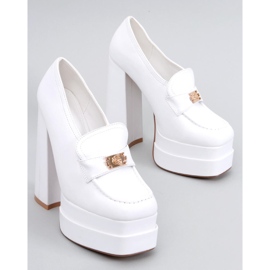 PA1 Mocasini cu toc inalt Ambra White alb 1