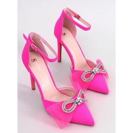 Seastar Stilettos cu fundita din tul fucsia Triana roz 1