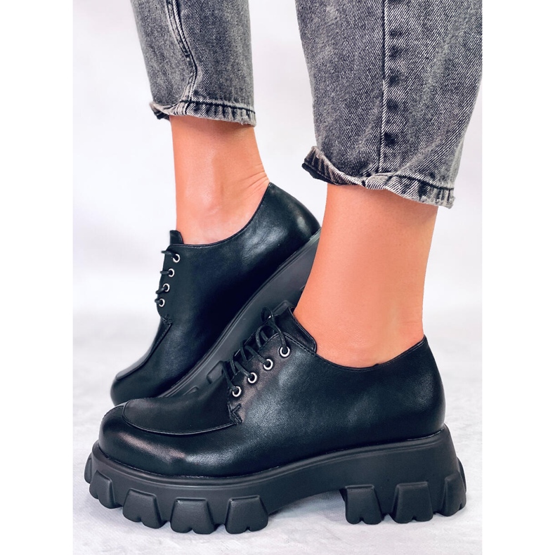 PA1 Mocasini cu platforma Piano Black negru 1