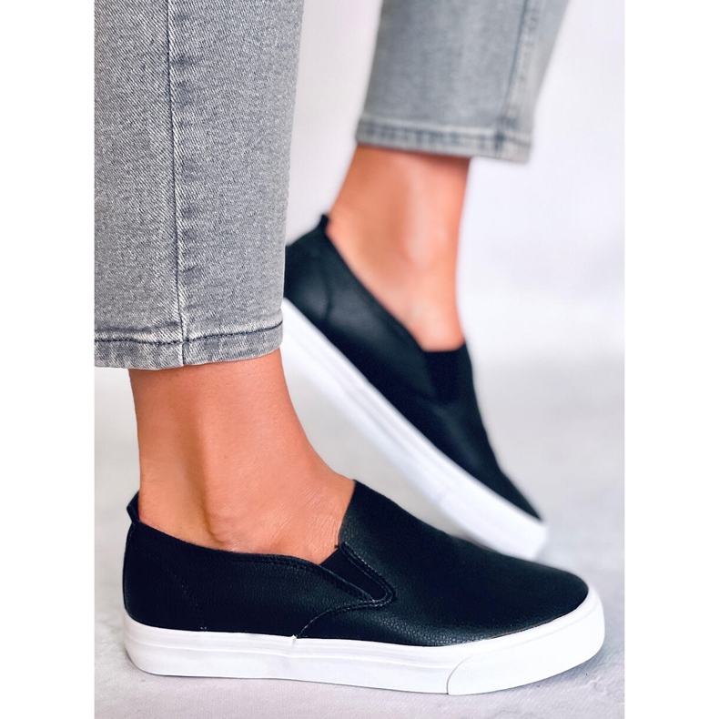 BM Tenisi slip-on dama Diaz Black negru 1