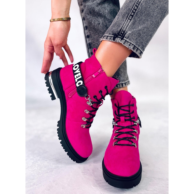 BM Cizme Trapper dama Nerea Fuchsia roz 1 BM Cizme Trapper dama Nerea Fuchsia roz 1