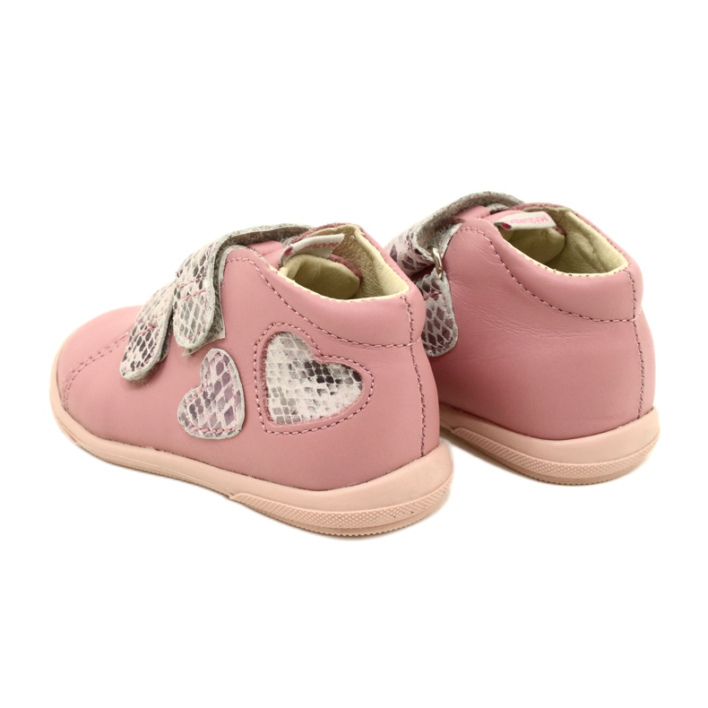 Pantofi cu velcro Mazurek 1264 Pink Snake Hearts roz 5
