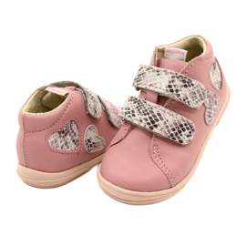 Pantofi cu velcro Mazurek 1264 Pink Snake Hearts roz 3