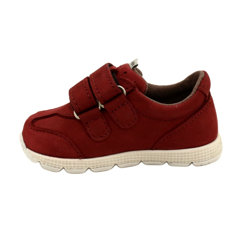 Pantofi pentru copii din piele casual Mazurek 1362 roșu velcro roşu 1