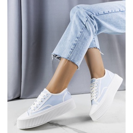Adidași cu platformă albastră de la Delores albastru 1