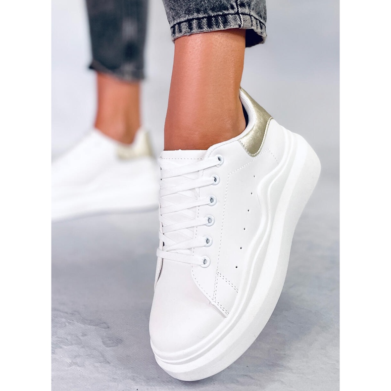 BM Pantofi sport de damă Leone Gold alb de aur 1 BM Pantofi sport de damă Leone Gold alb de aur 1