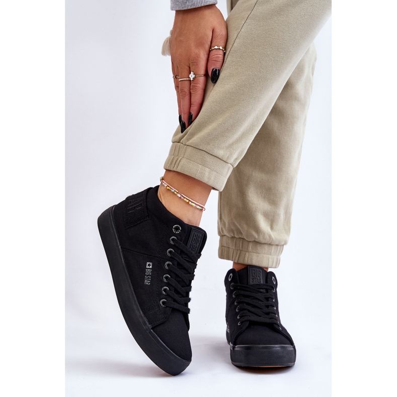 Pantofi de damă Classic High Top Big Star LL274001 Negri negru 2