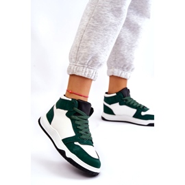 Pantofi sport de damă înalți, pantofi sport, alb și verde 2 Pantofi sport de damă înalți, pantofi sport, alb și verde 2