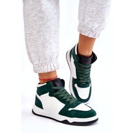 Pantofi sport de damă înalți, pantofi sport, alb și verde 5 Pantofi sport de damă înalți, pantofi sport, alb și verde 5