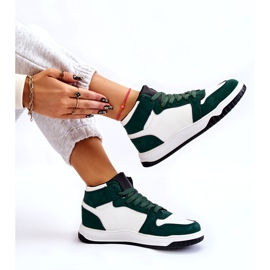 Pantofi sport de damă înalți, pantofi sport, alb și verde 7 Pantofi sport de damă înalți, pantofi sport, alb și verde 7