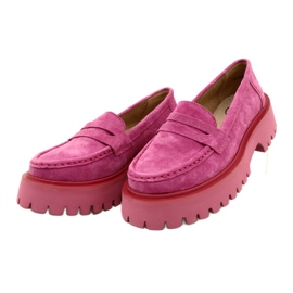 Mocasini din piele intoarsa Filippo DP4586/23 FH Fuchsia roz 3