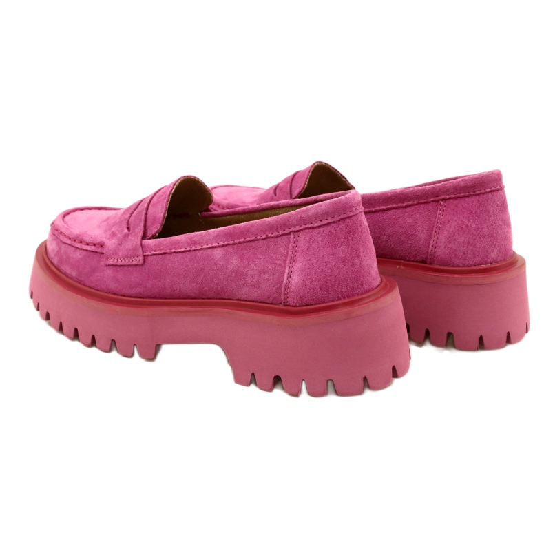 Mocasini din piele intoarsa Filippo DP4586/23 FH Fuchsia roz 6