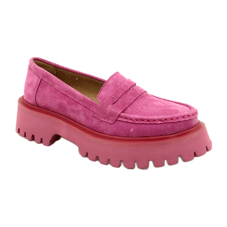 Mocasini din piele intoarsa Filippo DP4586/23 FH Fuchsia roz 1