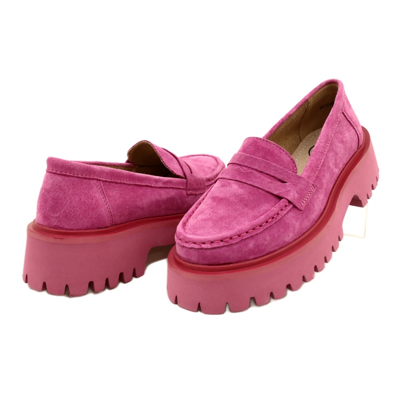 Mocasini din piele intoarsa Filippo DP4586/23 FH Fuchsia roz 4