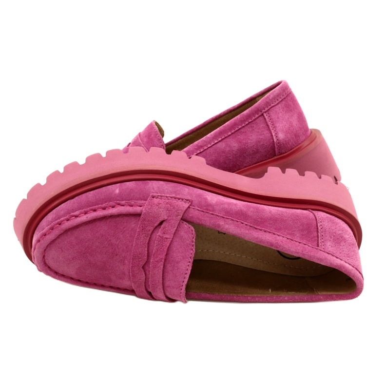 Mocasini din piele intoarsa Filippo DP4586/23 FH Fuchsia roz 5