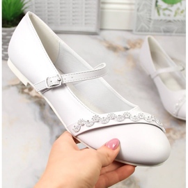 American Club 45/23 balerini albi cu zirconi 1