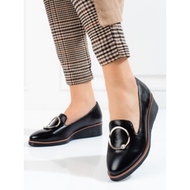 W. Potocki Pantofi negri cu pană joasă de damă de la Potocki negru 1