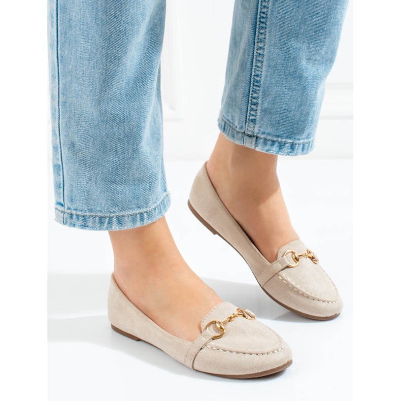 W. Potocki Mocasini de dama bej de la Potocki 1