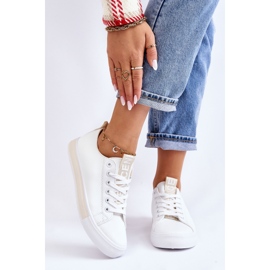 Pantofi de damă clasici alb și bej 2