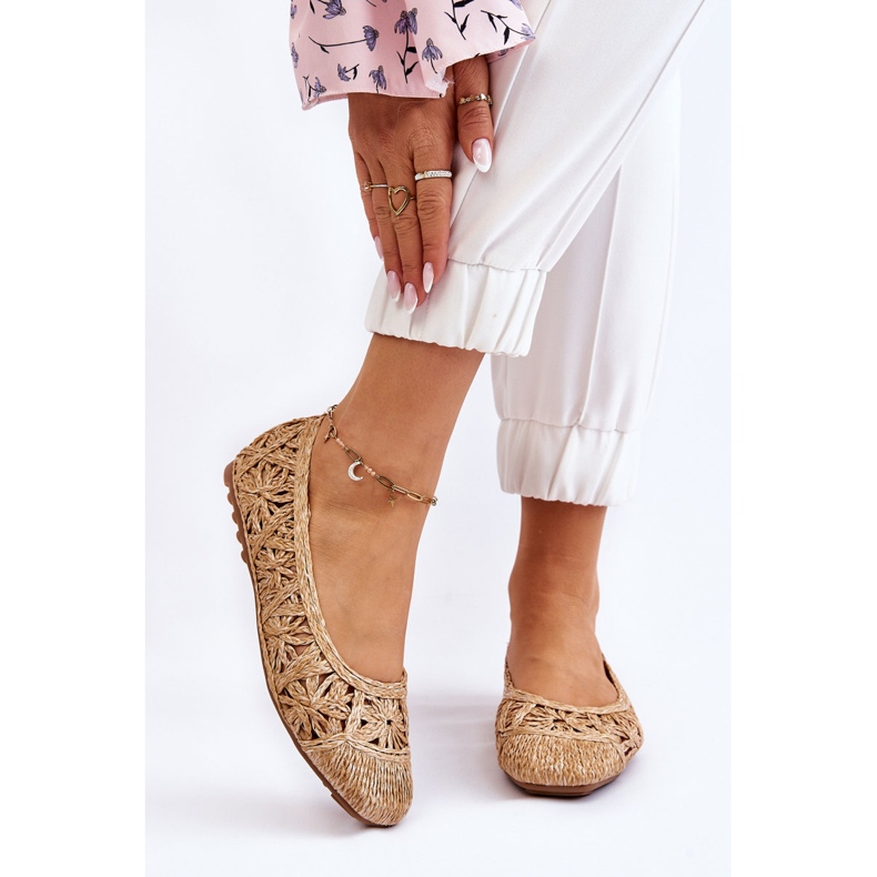 Balerini la modă ajurat Bej Thiago 1 Balerini la modă ajurat Bej Thiago 1