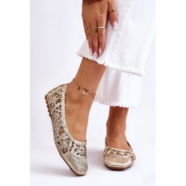 PS1 Ajurat, la modă, balerini din aur Thiago de aur 1