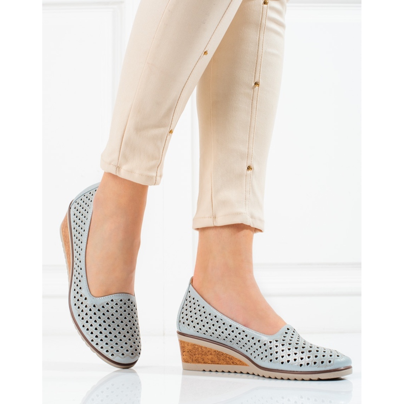 W. Potocki Pompe ajurate de damă Potocki gri 1