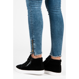 Ideal Shoes Adidași cu izolație negru 1