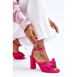 Sandale la modă cu arcuri înalte fuchsia roz 6