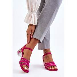 S.Barski Sandale Fucsia Callan Din piele intoarsa Cu Cristale roz 2 S.Barski Sandale Fucsia Callan Din piele intoarsa Cu Cristale roz 2