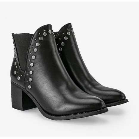 PA1 Cizme negre cu toc cu strasuri de la Louisa negru 1