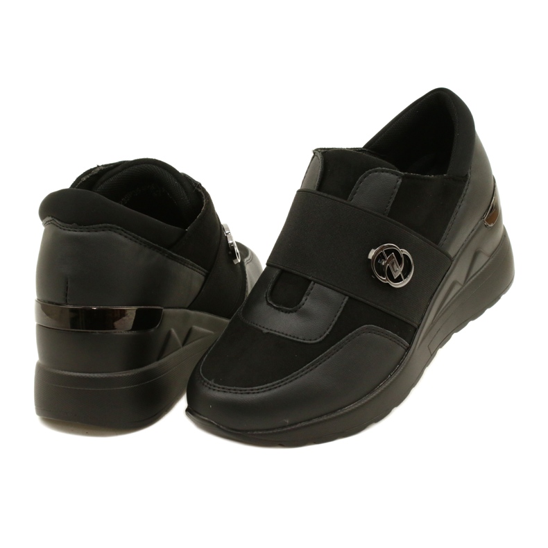 Pantofi slip-on Pantofi pană Evento 23SP35-5320 Negru 3