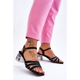 S.Barski Sandale Callan Negre De Căprioară Cu Cristale negru 2