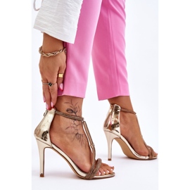 S.Barski Sandale Elegante Pe Toc Înalt Cu Jenesis Gold Jenesis de aur 2