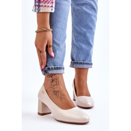 Papuci Pe Toc Sergio Leone PB178 Bej Perlat 1