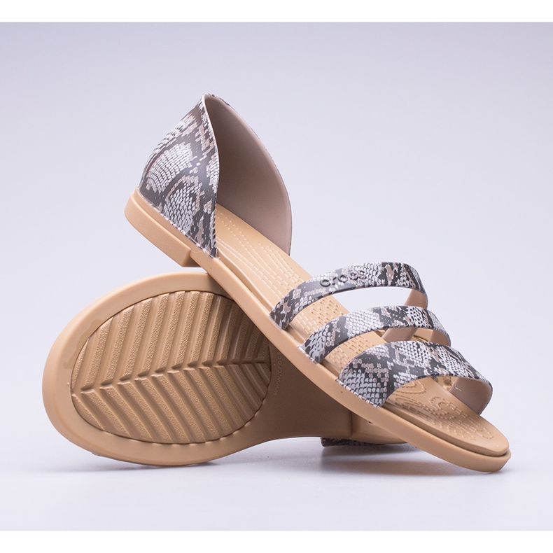 Sandale plate Crocs Tulum Open W 206109-15W maro 1