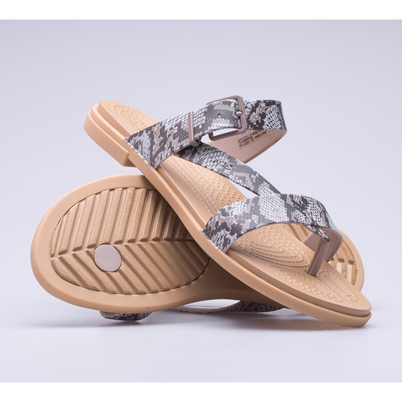 Sandale damă Crocs Tulum Toe Post Sandal W 206108-15W maro 1