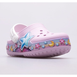 Saboti CROCS Fl Star Band Saboti Copii 207075-6GD roz 1
