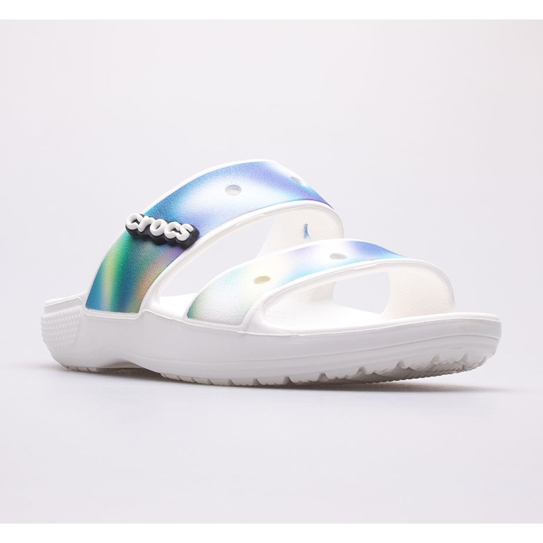 Papuci dama CROCS Classic Solarized Sandal 207771-94S alb multicolor 1 Papuci dama CROCS Classic Solarized Sandal 207771-94S alb multicolor 1