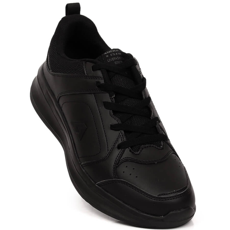 Pantofi sport barbati Black American Club 140/23 din piele ecologica negru 1