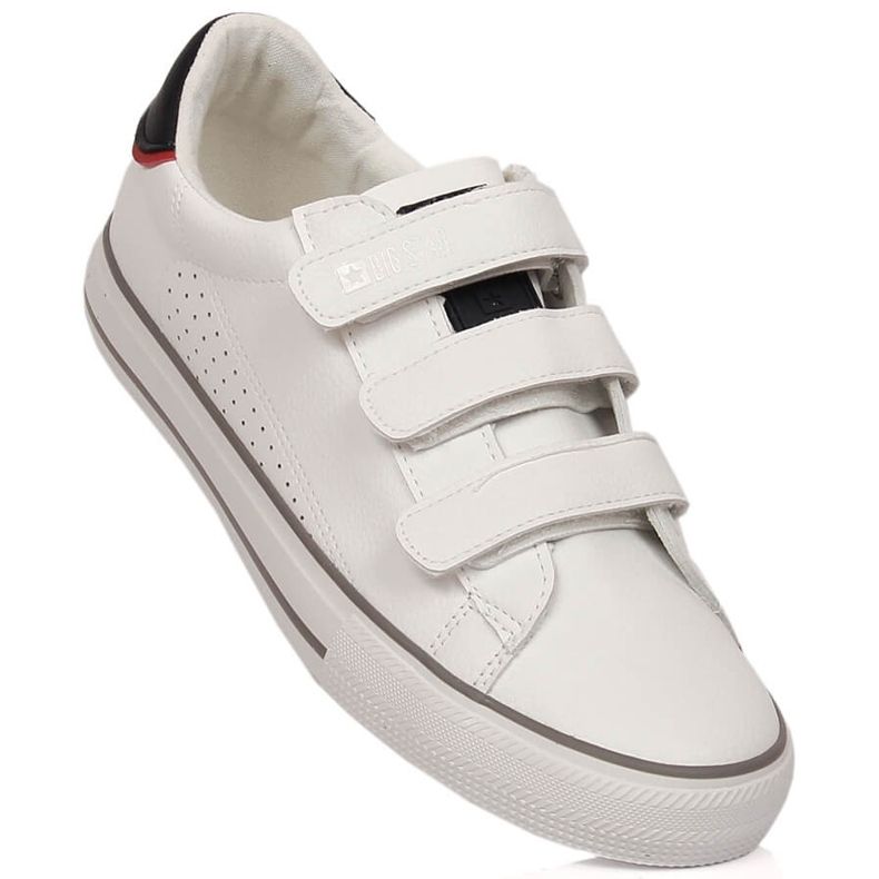 Adidasi pentru barbati din piele ecologica cu Velcro alb Big Star LL174632 1