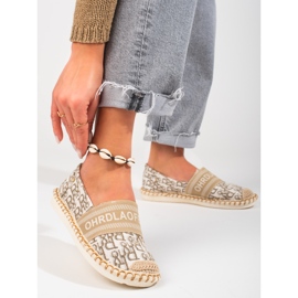 Espadrile de damă Shelovet bej cu model 1