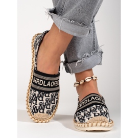 Espadrile negre Shelovet de dama cu model negru 2