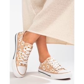 Tenisi de damă Shelovet bej floral 2